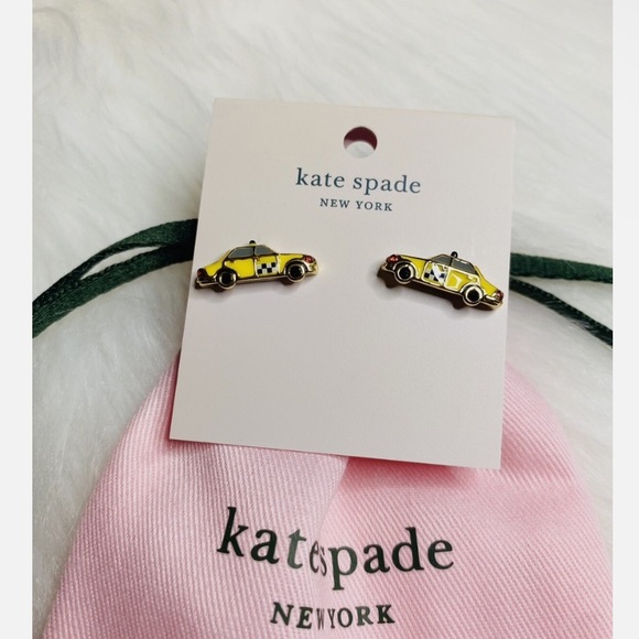 kate spade Accessories - Kate Spade Yellow Taxi Studs
